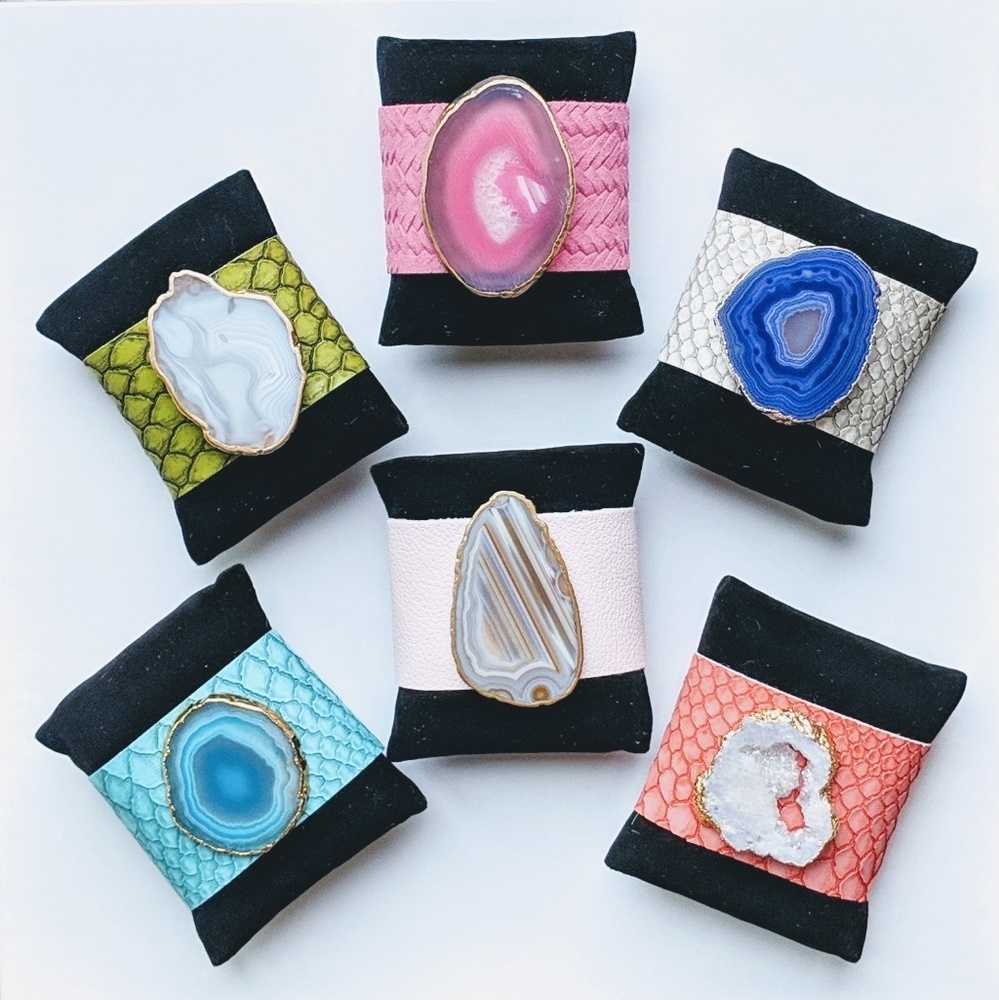 Embossed Hide Cuffs
